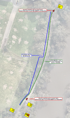 Construction adjacent to Trail